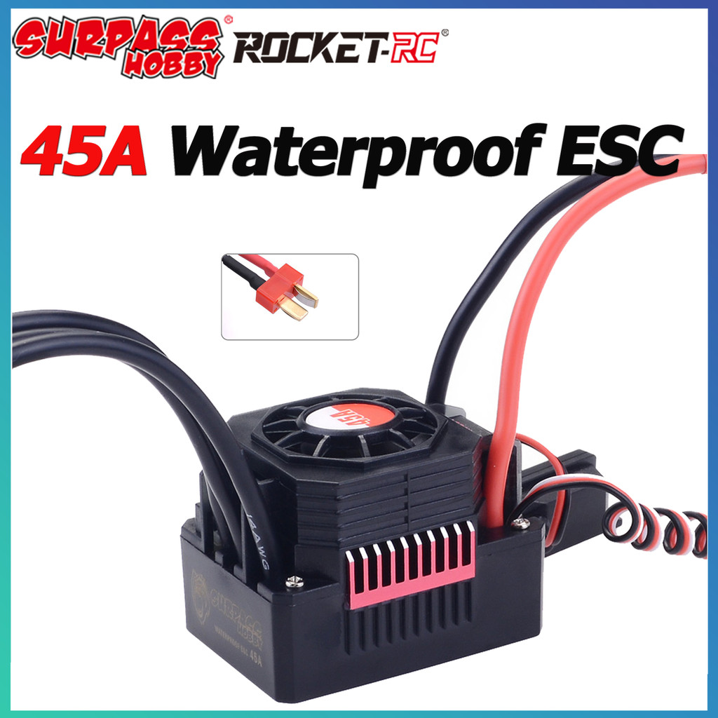 SURPASS HOBBY Chống Nước 45A ESC Bộ Điều Khiển Tốc Độ Cho 3650 3660 Series Động Cơ Không Chổi Than 1