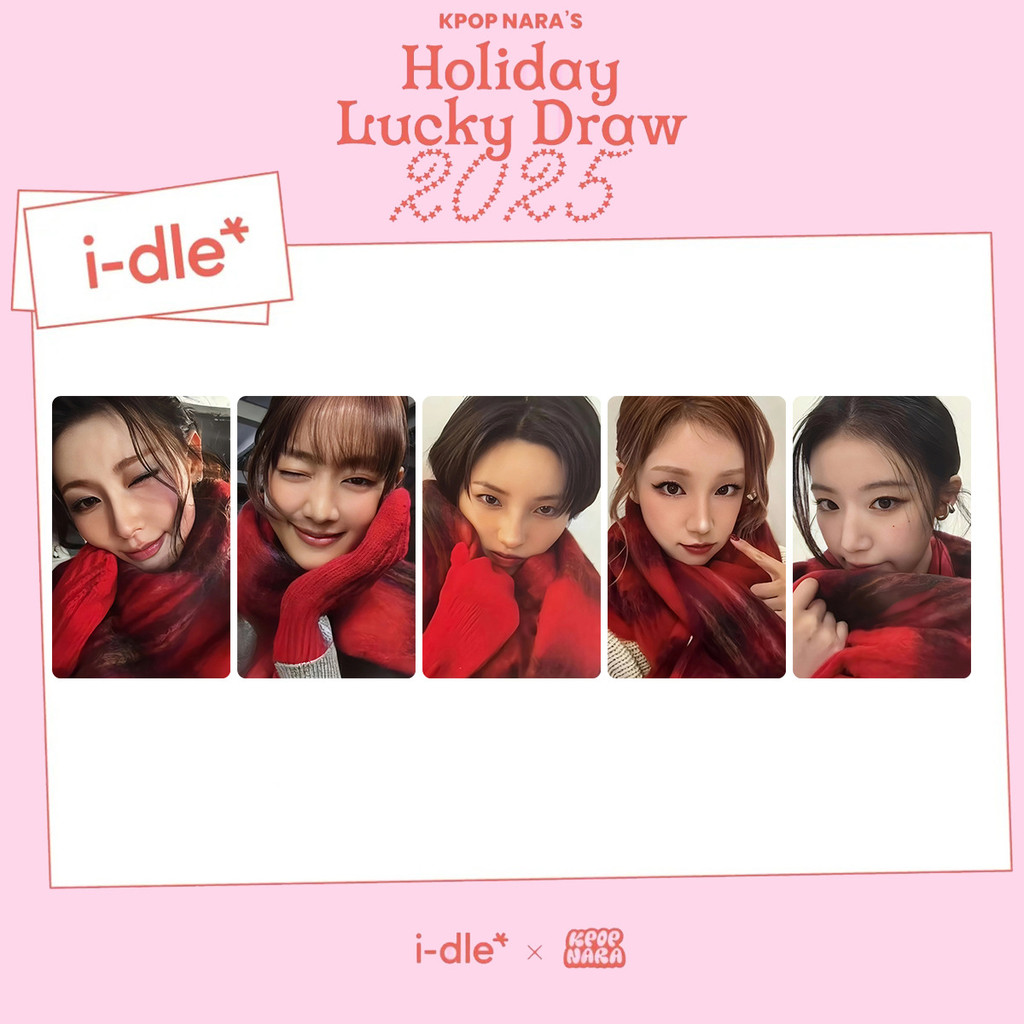 Phong cách MỚI KPOP GIDLE Idol Photocard NARA Thẻ may mắn Giáng sinh