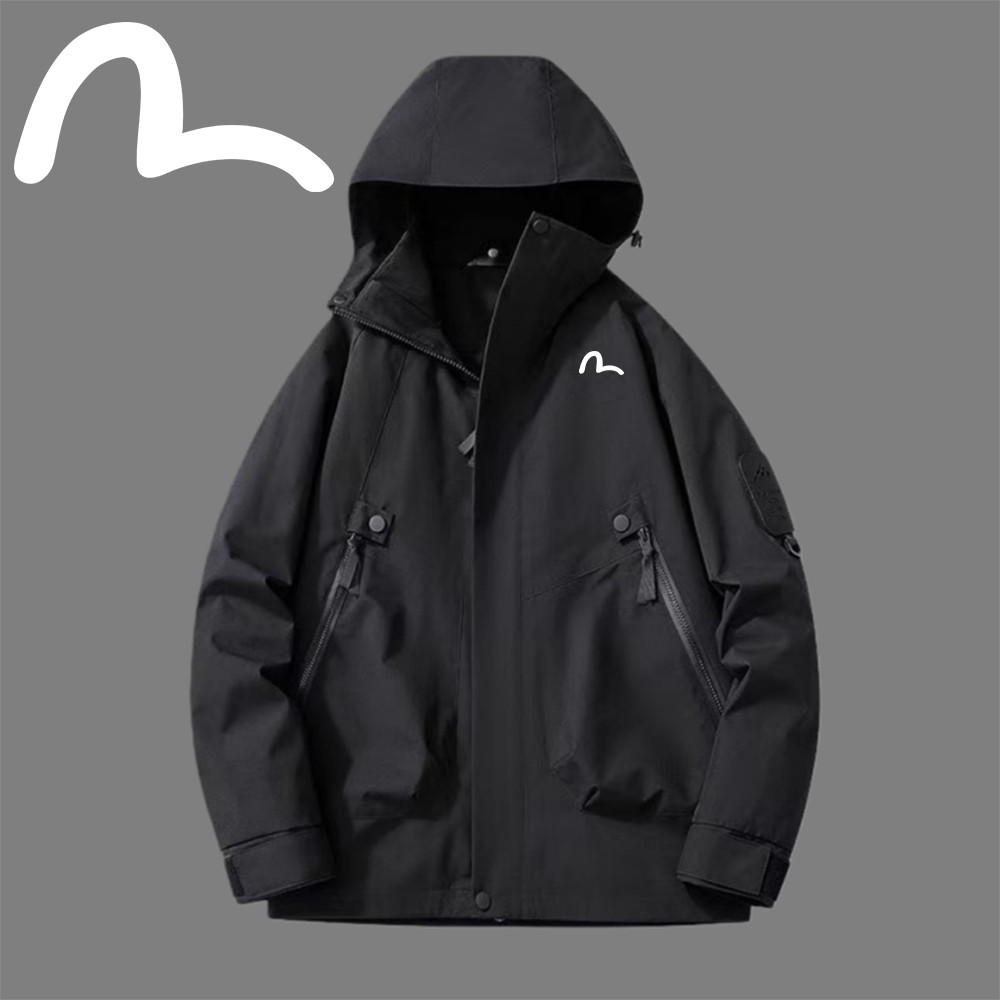 Evisu & Fushen Thu Đông 2025 - Áo Khoác Nam Nữ Chống Gió và Chống Nước, Thiết kế Couple - Miễn phí V