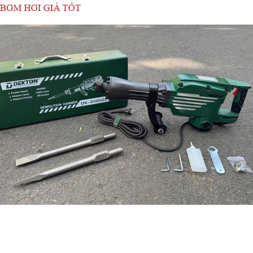 Máy đục bê tông 30mm Dekton DH6502 2400w Bơm hơi dekton