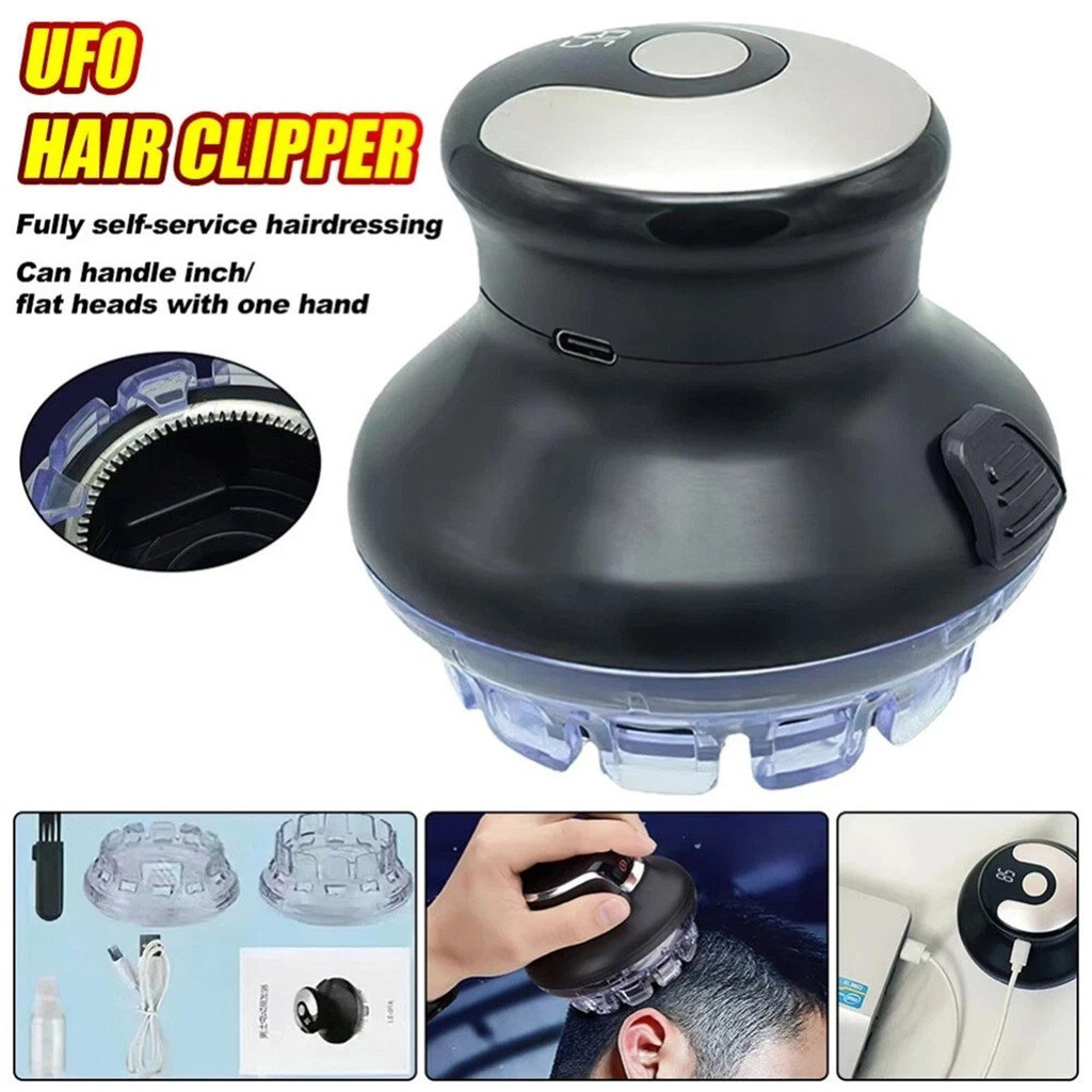 Tông đơ cắt tóc điện nam ABS Metal Type-C Sạc UFO Máy cạo râu di động