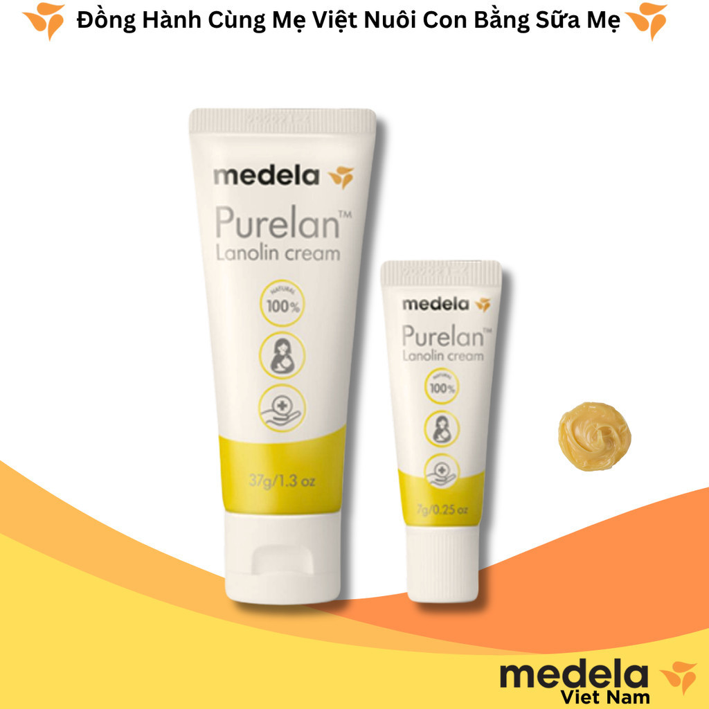 Kem nứt đầu ti Purelan Lanolin 100 chiết xuất từ mỡ cừu nguyên chất, dung lượng 7g, 37g[Hàng Nhập khẩu Russia]