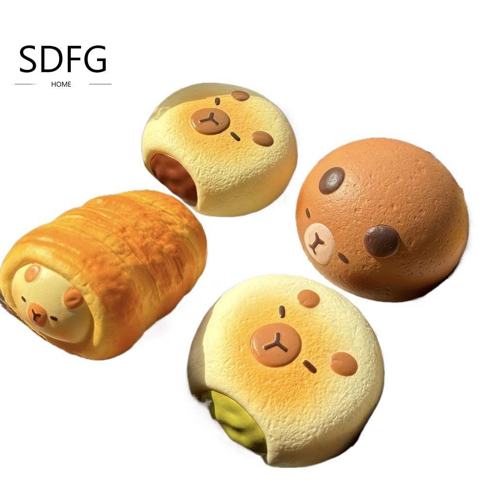 SDFG Squishy Capybara Toy, Đồ chơi bóp bánh mì phục hồi mềm mại thư giãn tay, Đồ chơi Kawaii Fidgets