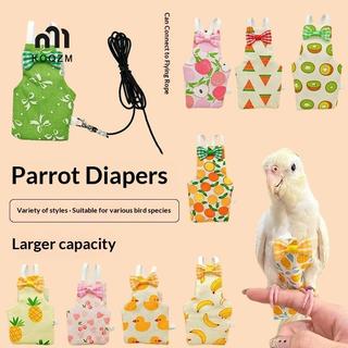 [KOQZM] Tã Vẹt Nhiều Màu Sắc Dễ Thương Mới Nơ Có Thể Giặt Được Vẹt Chuyến Bay Thoáng Khí Giữ Chim Sạch Quần Áo Chim Thú Cưng Quần Áo Hàng Ngày [Mới]