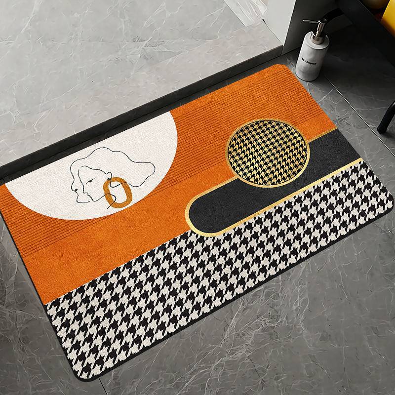 Diatom Ooze Quick-Drying Bathroom Absorbent Floor Mat Bathroom Entrance Non-Slip Foot Mat XkL2