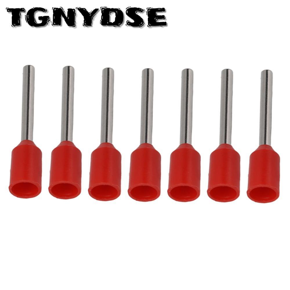 TGNYDSE 1000 Cái Bộ Đầu Nối Ferrule Dây, Chất Liệu Đồng Thiết Bị Đầu Cuối Ferrules Cách Nhiệt Màu Đỏ