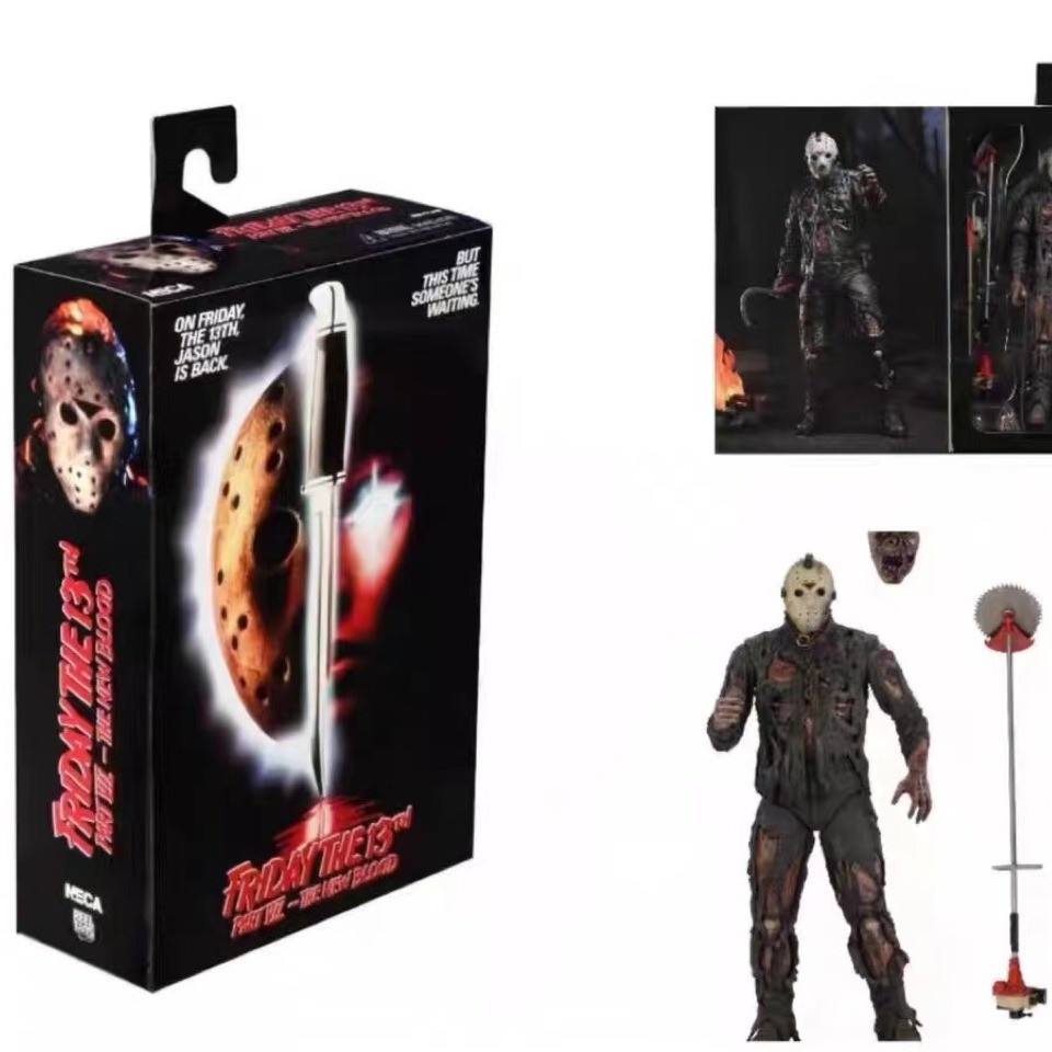 NECA 42003 Jason Black Friday New Blood Edition 23cm Đóng Hộp Di Chuyển Được Tôi Búp Bê Hình Mô Hình