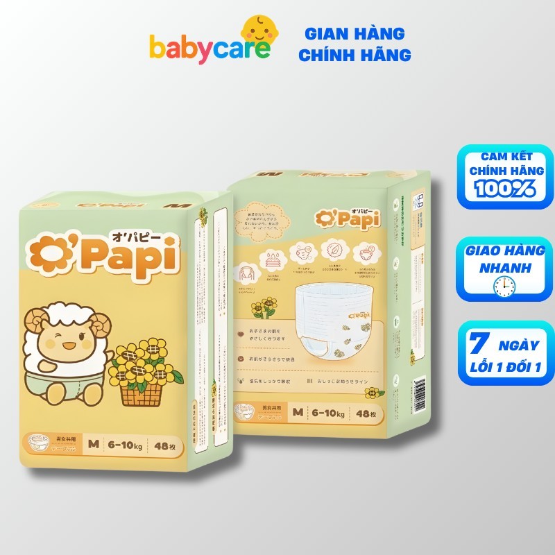 Bỉm Opapi Nội Địa Nhật NB–XXL – Siêu Mỏng, Thoáng Khí, Thấm Hút Nhanh, Mềm Mại Cho Bé
