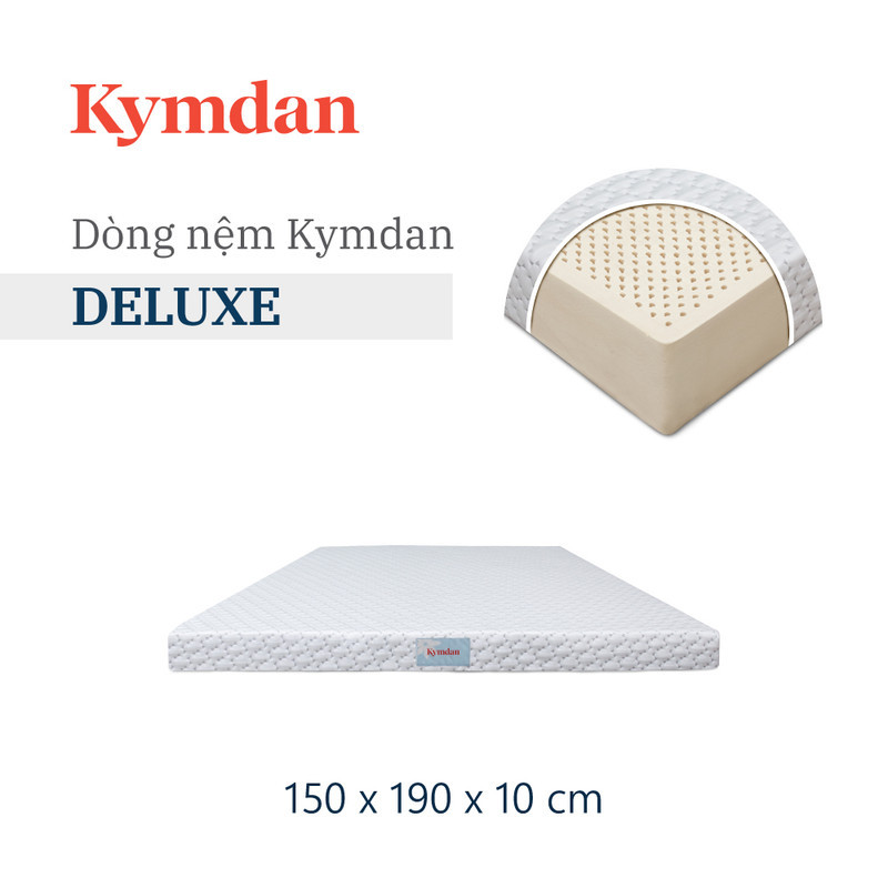 Nệm cao su thiên nhiên Kymdan Deluxe 150 x 190 x 10cm