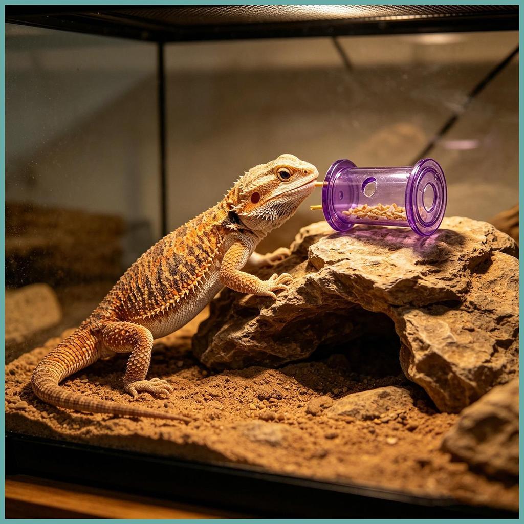 Gecko Feeder Chậm Feeder Cán Xi Lanh Trong Suốt Tìm Kiếm Thức Ăn Đồ Chơi Cho Chim Cho Chim Gecko Thằ