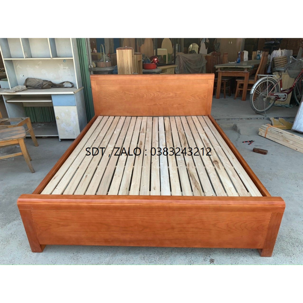 giường ngủ gỗ sồi 1m8x2m , hàng mới