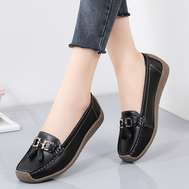 Flat Cover Foot Snail Giày đế bằng Giày mẹ thông thường