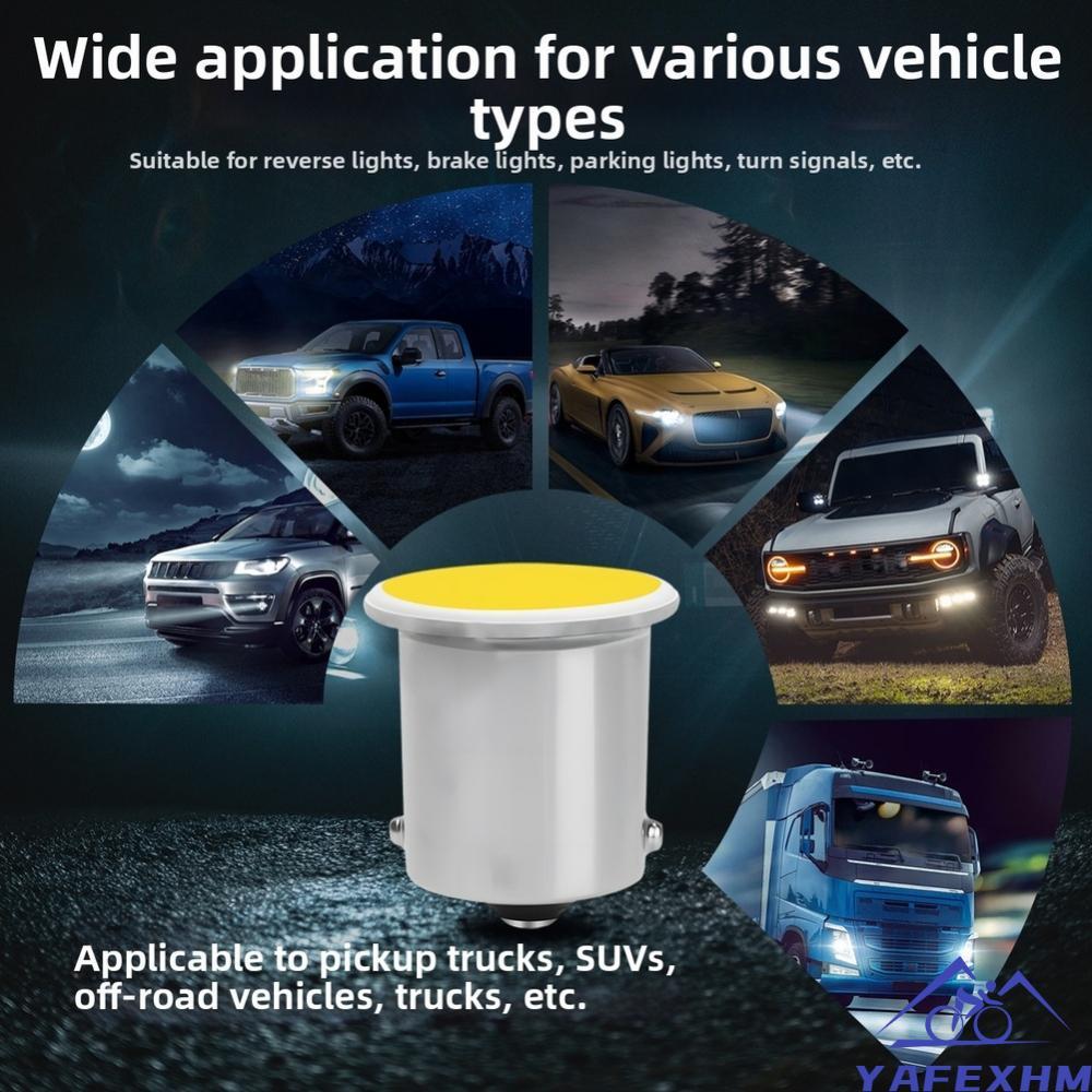 1156 1157 COB LED Đèn báo rẽ BA15S Đèn đuôi phanh nhấp nháy màu trắng cho ô tô