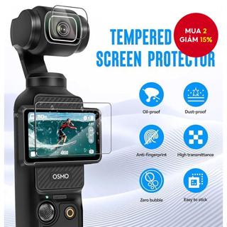 Bộ bảo vệ màn hình DJI Osmo Pocket 3 Creator Combo, kính cường lực HD 9H cho LCD + phụ kiện bảo vệ ống kính [2+2 gói] (Máy ảnh không bao gồm)