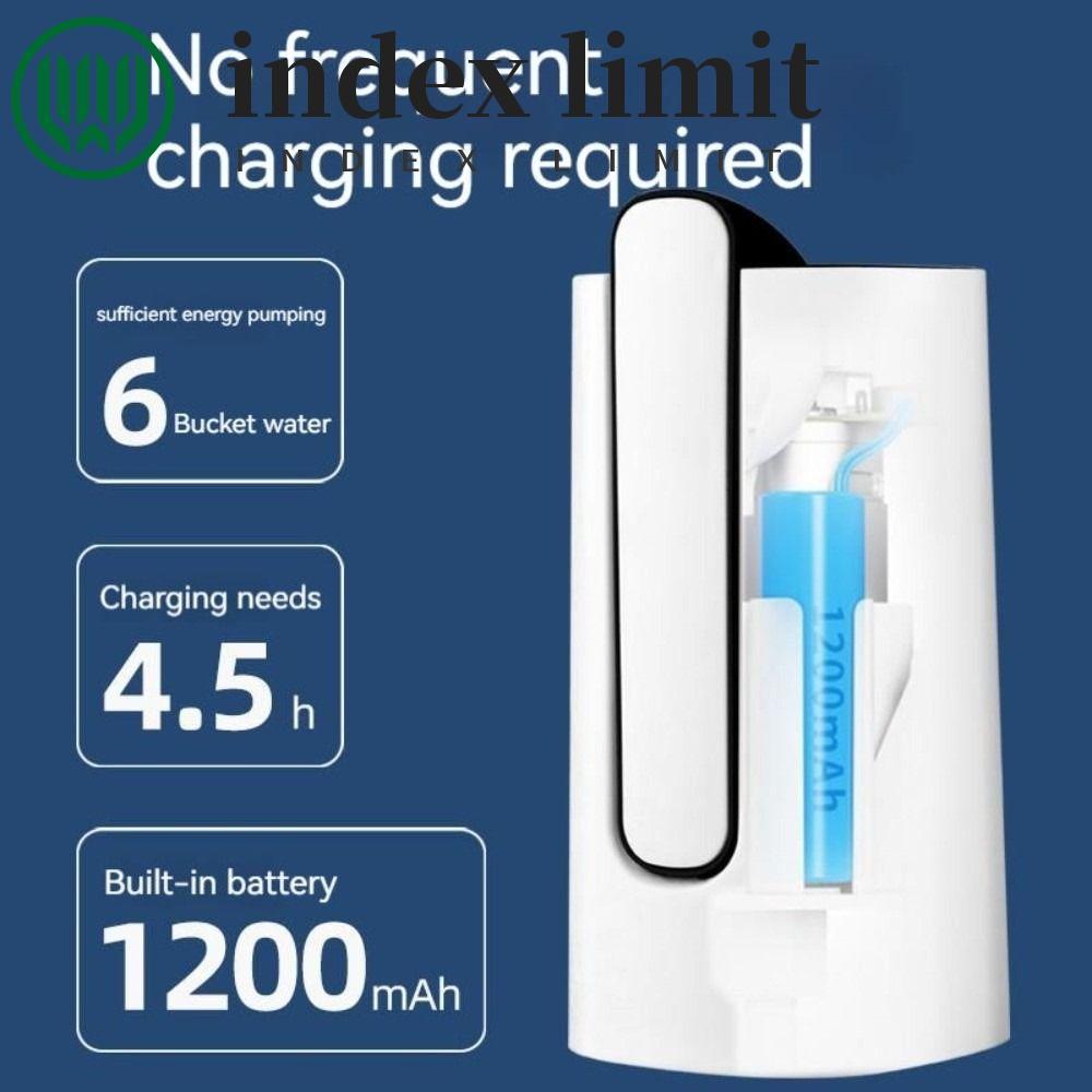 INDEX GIỚI HẠN Máy bơm nước có thể gập lại, Ống silicon sạc USB Máy hút nước điện, Nút cảm ứng màu đ