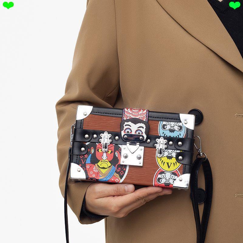 Túi đeo vai phong cách Trung Quốc mới Túi đựng hộp Facebook thời trang