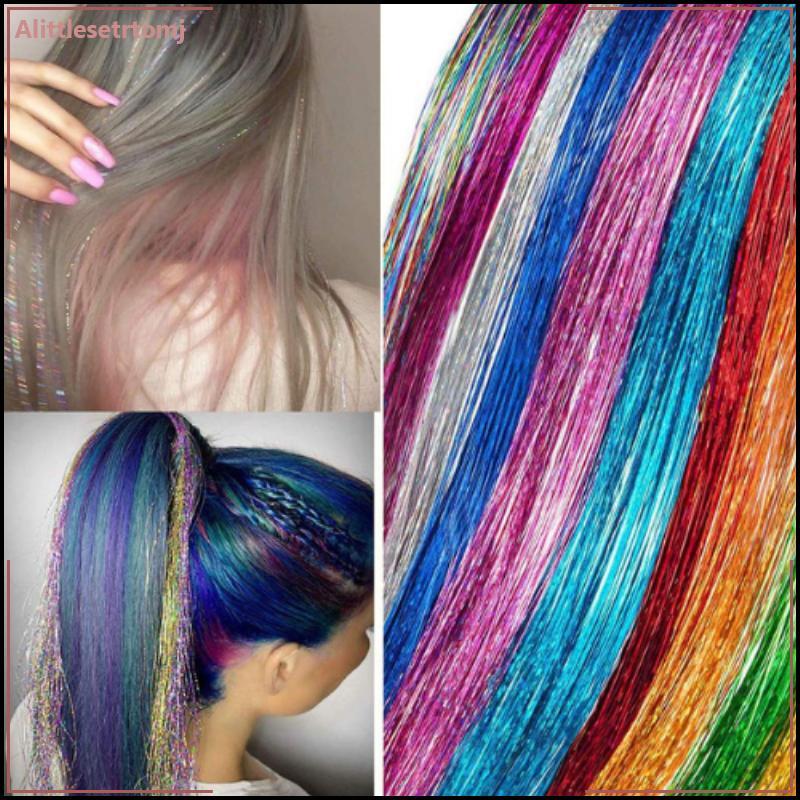 Bộ Dây Tóc Giả Ánh Kim Style Hippie 90cm Cho Nữ