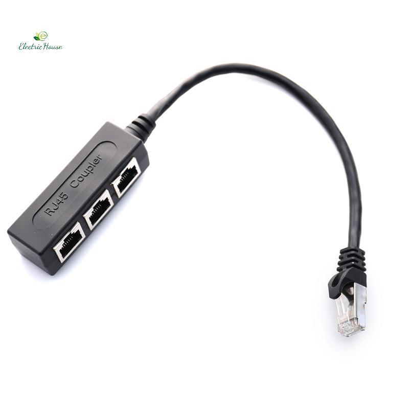 [Nhà Điện] RJ45 Splitter LAN Ethernet Network RJ45 Connector Splitter Adapter Cable mới