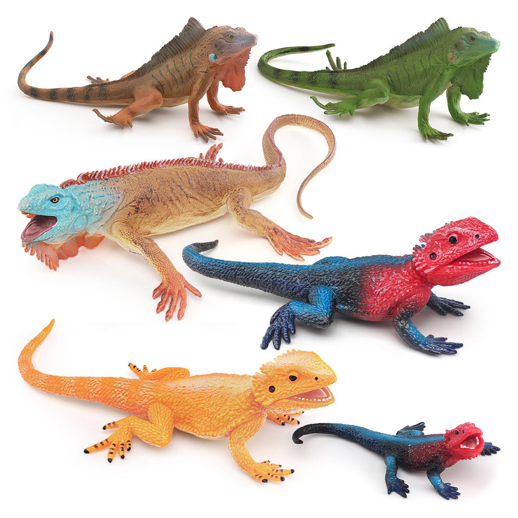Đồ Chơi Bé Trai Mô Phỏng Hoang Dã Bò Sát Mô Hình Thằn Lằn Trẻ Em Nhận Thức Iguana Flathead Rock Thằn