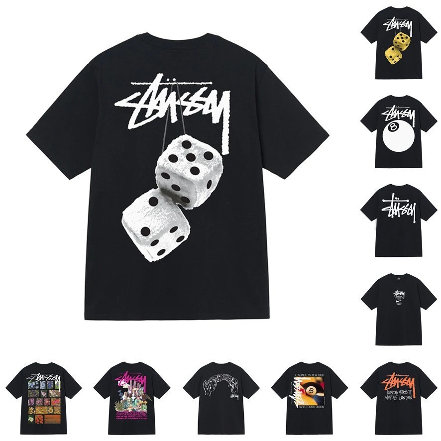 Stussy Stussy Stussy 2025 nam nữ Áo thun ngắn tay mùa hè nam dáng rộng 230g Áo thun stussy 2025 nam 