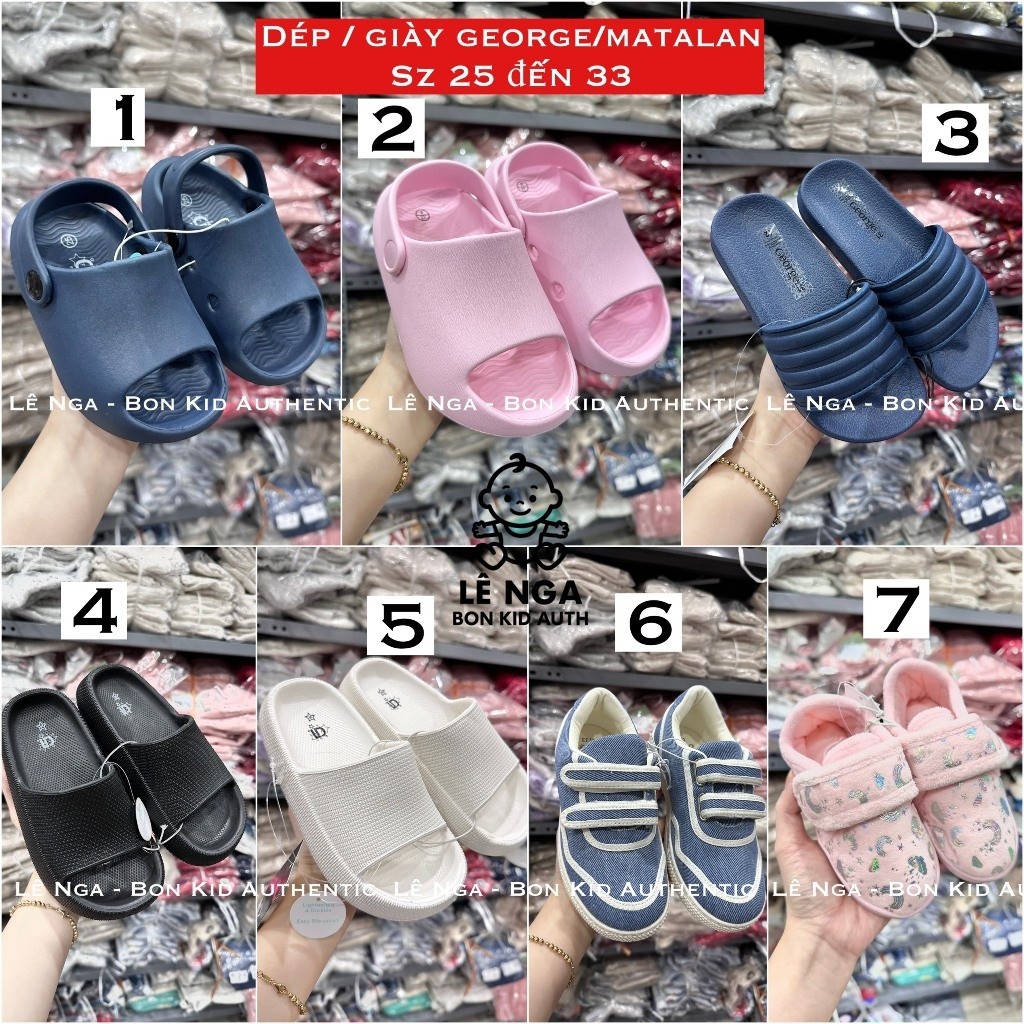 [BONKID] Dép siêu nhẹ GEORGE 25 đến 33 (ĐỌC KĨ LƯU Ý Ạ)
