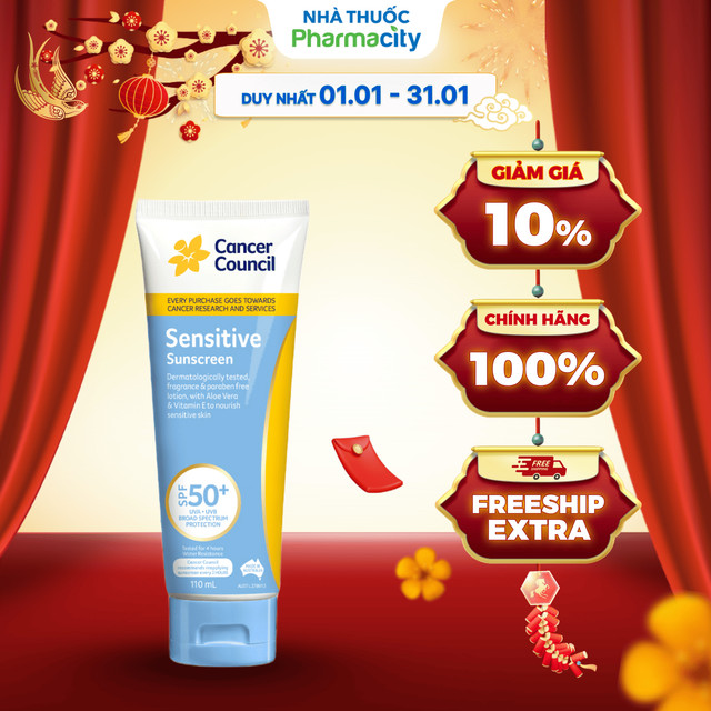 Kem Chống Nắng CANCER COUNCIL Dành Cho Da Nhạy Cảm (110ml)