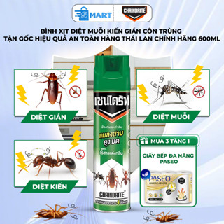  Bình xịt diệt MUỖI KIẾN GIÁN CÔN TRÙNG tận gốc hiệu quả  an toàn hàng Thái Lan chính hãng 600ml  CHAINDRITE  