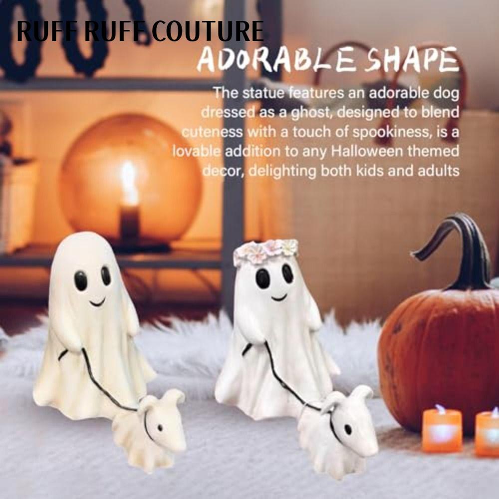 RUFF RUFF COUTURE Ma Đi Bộ Tượng Chó, Ma Đi Bộ Trong Nhà Ngoài Trời Ma Quái Chó Halloween Hình Tượng