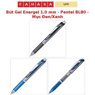 Bút Gel Energel 1.0 mm - Pentel BL80 - Mực Đen/Xanh