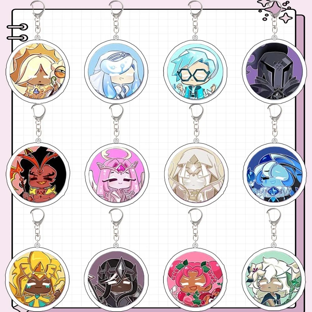 Móc khóa Cookie Run Kingdom mica acrylic Shadow Milk Eternal Sugar Hollyberry Burning Spice Mystic F