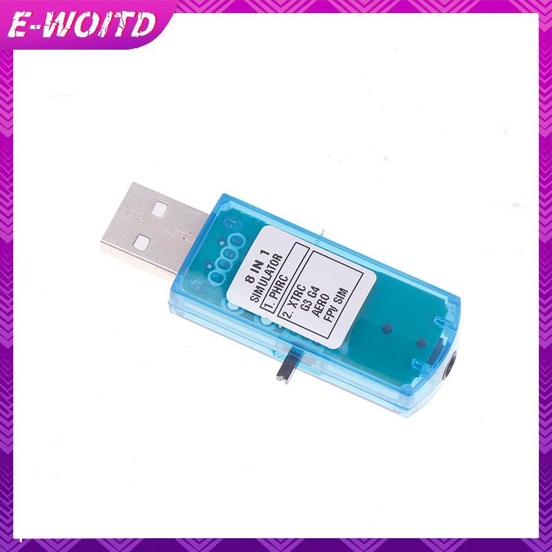 E-WOITD 8 Trong 1 USB Flight Simulatorputer Flight Simulator Cho XTR5 FMS G4 FPV Máy Bay Trực Thăng 