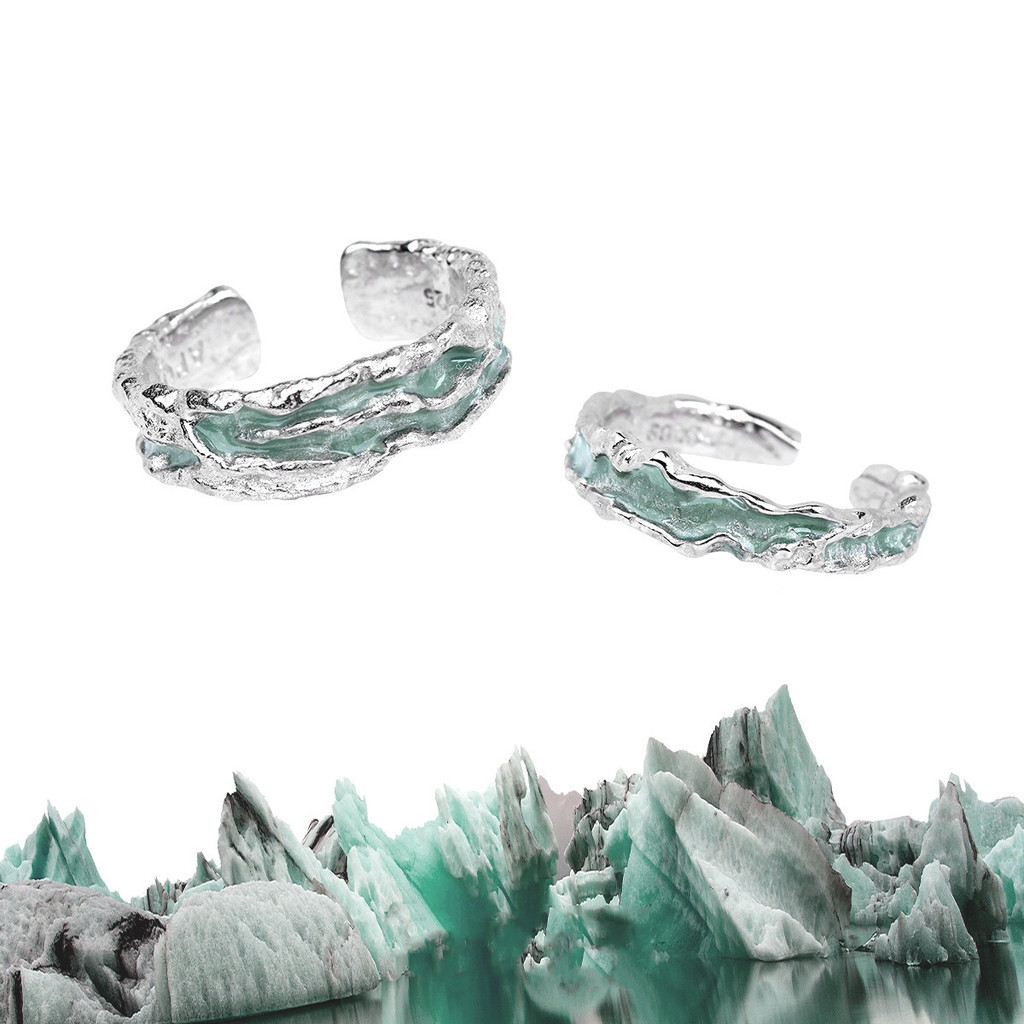 nhẫn đôi nam nữ nhẫn đôi bạn thân Nhẫn bạc sterling cao cấp màu bạc hà - bộ đôi dành tặng, thiết kế 