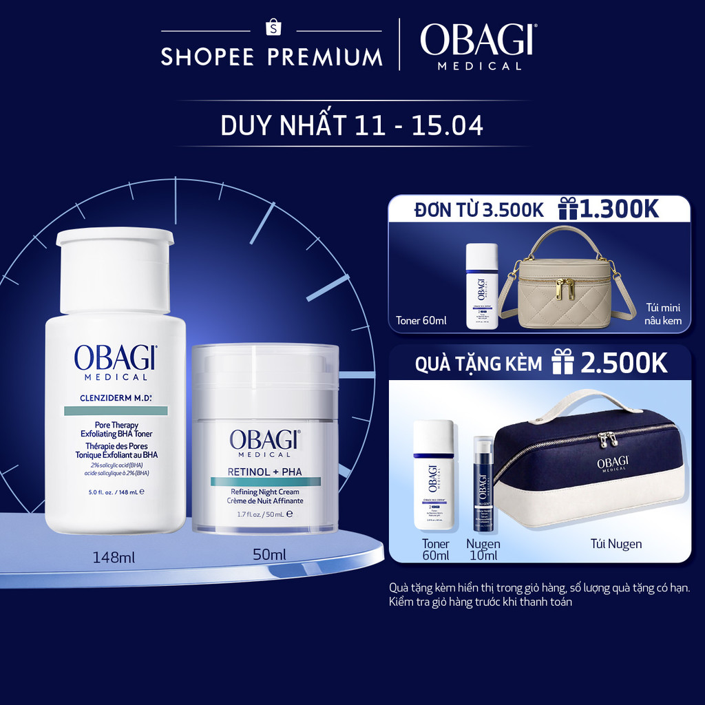 [COMBO GIỚI HẠN] Bộ đôi Kem dưỡng tái tạo da Retinol + PHA 50ml và Toner Tẩy tế bào chết BHA 148ml