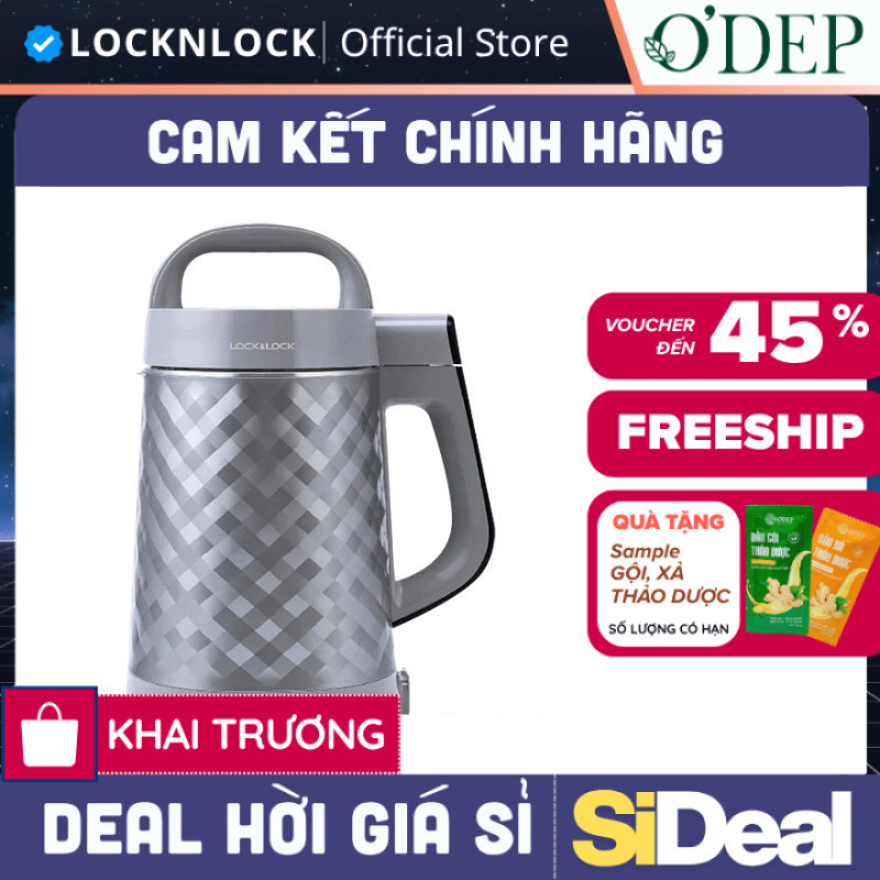 Máy làm sữa đậu nành - 1.2 lít Chính hãng LocknLock EJS221 - SIDEAL SIL