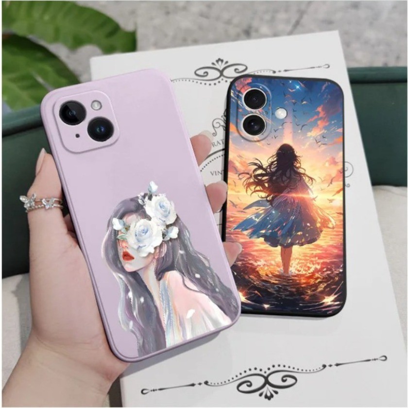 Đèn Nền Nữ Thần Hoa Gái Ốp lưng Vivo V70 Elite V70 FE V60 Lite V60E V50 Lite S1 Pro Ốp lưng TPU Mềm 