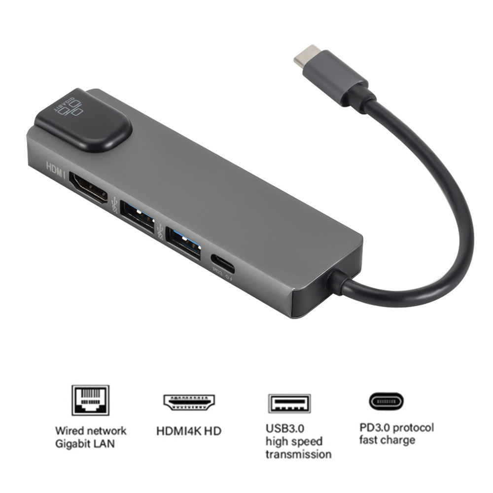 2026 Phong Cách Mới Năm Trong Một Docking Station typec Sang Cổng Mạng Hub usb Hub Docking Station N