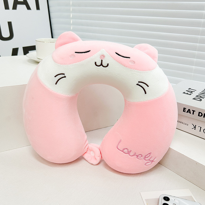 【Ready Stock】 Cute Neck Pillow Plane Travel Pillow Protection Cervical Spine Neck Pillow Cartoon Ani