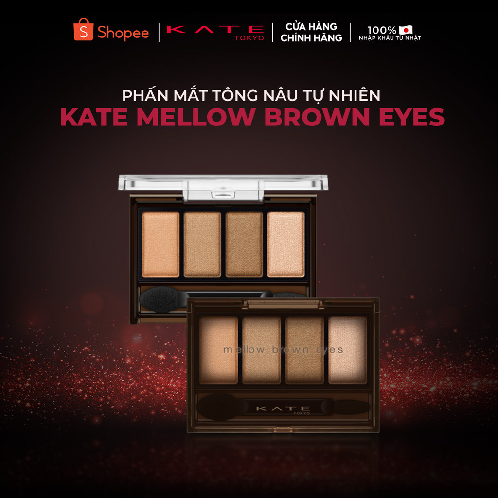 Bảng Phấn Mắt 4 Màu Tông Nâu Tự Nhiên KATE Mellow Brown Eyes