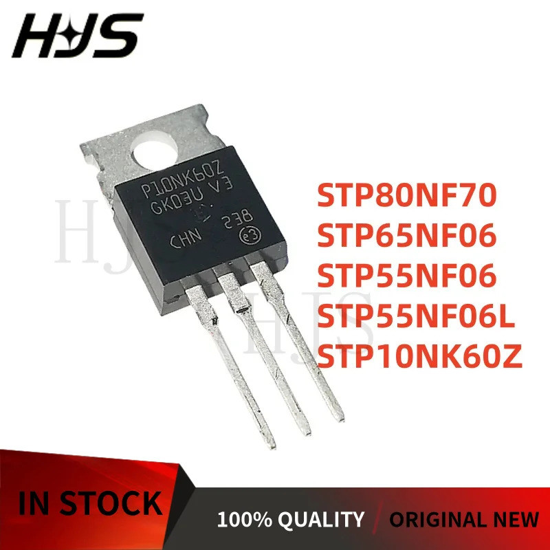 10 Cái STP80NF70 STP10NK60Z STP55NF06 STP65NF06 STP55NF06L TO-220 80NF70 10NK60Z 55NF06 65NF06 55NF0