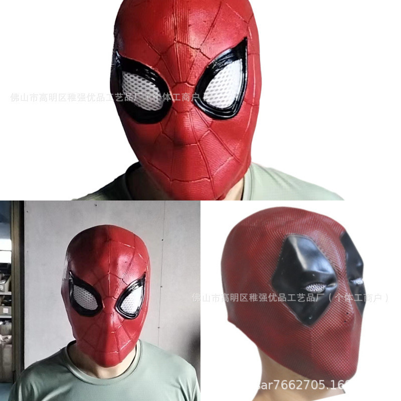 Marvel Phim Deadpool Hàng Hóa Halloween Đảng Bóng Cao Su Mũ Người Nhện Deadpool Mặt nạ