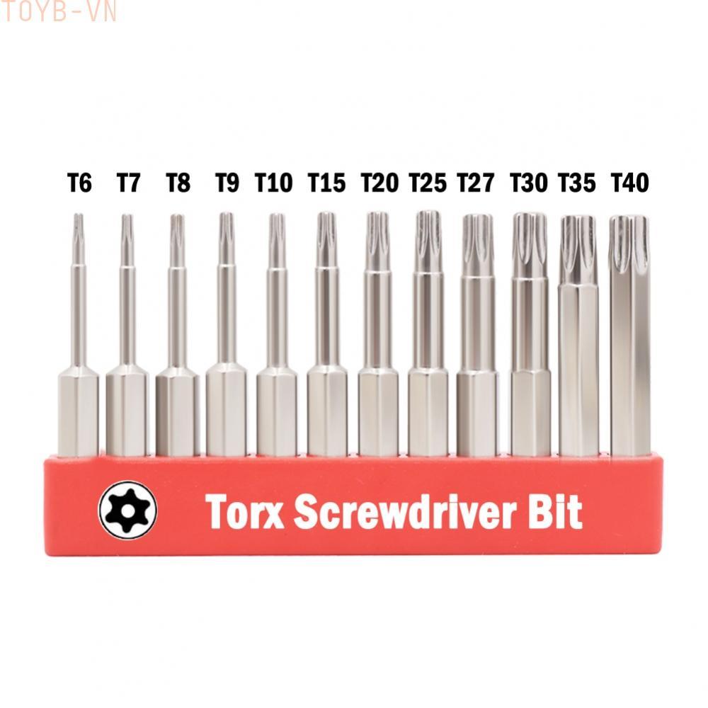 【TOYBOX】Premium T40 Torx Screwdriver Bit Hex Shank 2Inch Magnetic Tool for Versatile Use