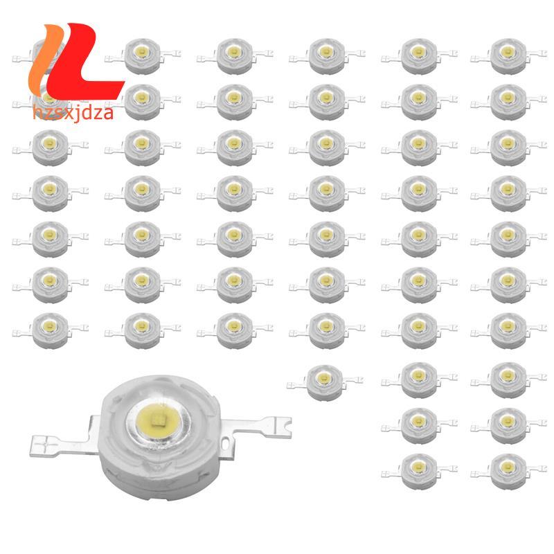 50 Chiếc 1W Diode Công Suất Cao Trắng Mát Hạt Led 1 Watt Chip Đèn 3V-3.4V