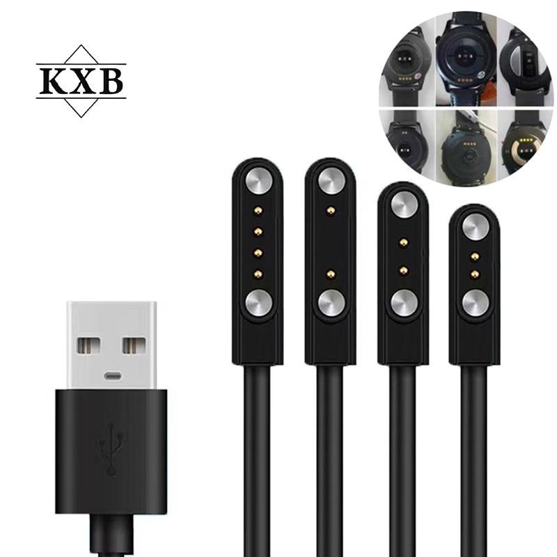 [threegoodstonesgen] Dây sạc đồng hồ thông minh Cáp sạc từ tính 2 chân 4 chân Bộ sạc USB 7.62mm 2.54mm Cáp 4mm Ts