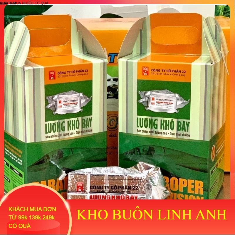 lương khô bay . lương khô Công Ty 22. 1 hộp 10 gói.