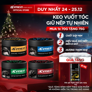   MỚI  Sáp Vuốt Tóc Nam XMen for Boss 70g - Tạo Kiểu Tóc Giữ Nếp 8H Thành Phần Keratin Giúp Tóc Chắc Khỏe 