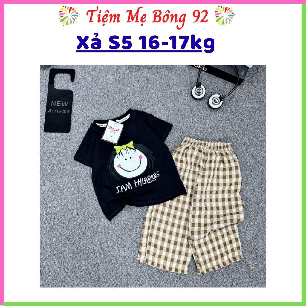 Xả S5 16-17kg: Bộ I AM QUẦN xuông kẻ HG5