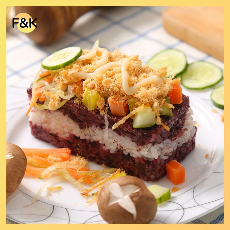 F & K No Stick Musubi Maker Press With Small Rice Paddle, Bộ dụng cụ làm Sushi Onigiri Mold Luncheon