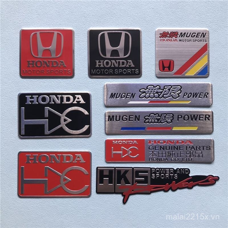 HKS Power Label Áp dụng cho Honda Unlimited MUGEN Metal Car Label Sticker Civic Accord Sửa đổi Đuôi 