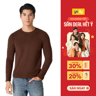   BST Thu đông 2025  Áo thun dài tay body giữ nhiệt nam YODY cổ tròn XTRA-HEAT MCTL25F007 