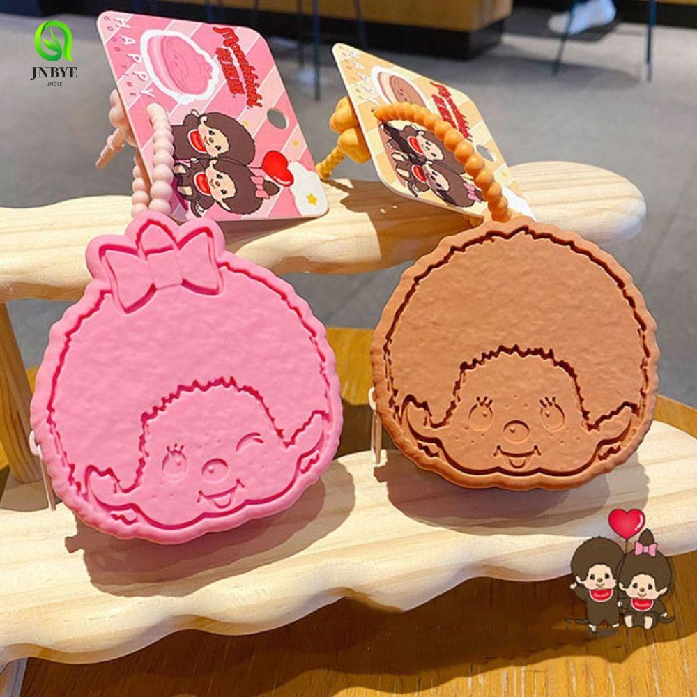 Móc khóa búp bê JNBYE Monkiki, Trang sức silicon Ví đựng tiền xu búp bê Monkiki, Móc khóa ô tô Ins T